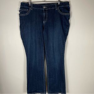 Lee Thick Stitch Dark Wash Straight Leg Denim Jeans Women’s Size 38x30